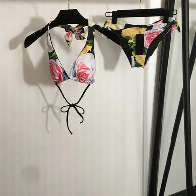 Luxury Design Women's One-piece Swimsuits Classic Hollow Swimwear Designer Brand Beach Sexy Bikini Sets