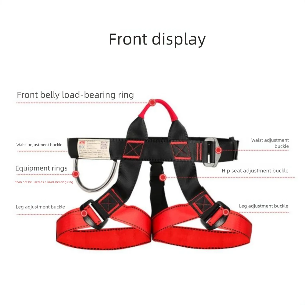 Waist Support Outdoor Sports Harness Strong Safety Rock Climbing Harness Stable High Capacity Climbing Half Body Safety Belt
