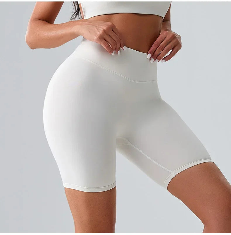 Women Sports Biker Shorts Women High Waist Yoga Shorts Cycling Shorts Push Up Fitness Leggings Tummy Control Yoga Slim Shorts