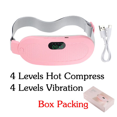 Electric Waist Massager Women Vibrator Menstrual Cramp Period Pain Relief Warmer Blood Circulation Abdominal Massage Belt