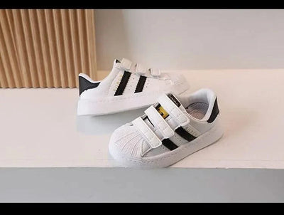 Children's Sports Shoes Spring and Fall Four Seasons Models Boys and Girls Casual Board Shoes Shell Head Small White Shoes