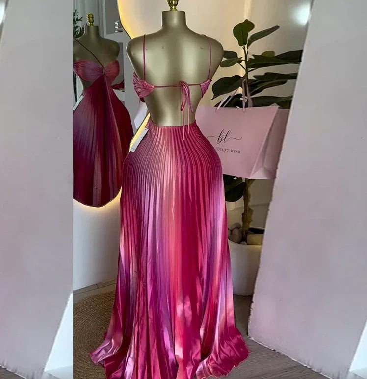 Luxurious Women's Evening Dresses Sweet and Fresh Suspender Sexy Lace Up Dress for Women Dresses Woman Summer 2025 Trend