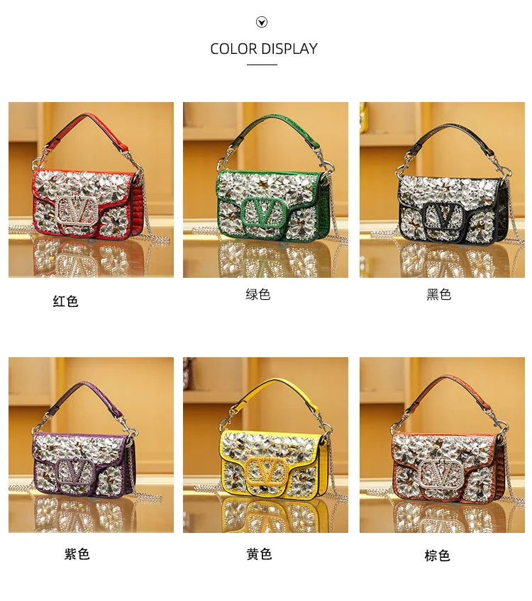 Chic Women's Crossbody Bag Leather Shoulder Handbag Designer Tote Purse Ladies Modern Elegant