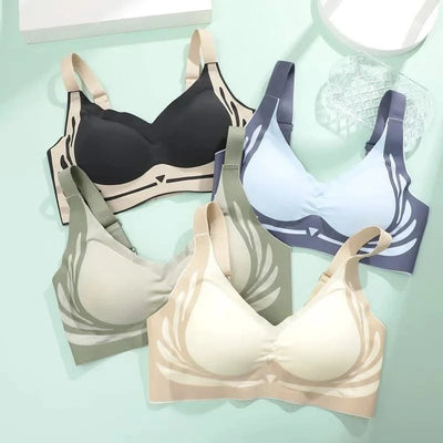 Plus Size Super Gather Push Up Bras Women Soft Support Seamless Underwear Female Full Cup Lift-Up Bras No Steel Sleepwear