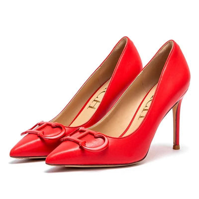 Women's Pointed Metal Buckle High Heels | Party | Carnival |Women's Shoes 9cm