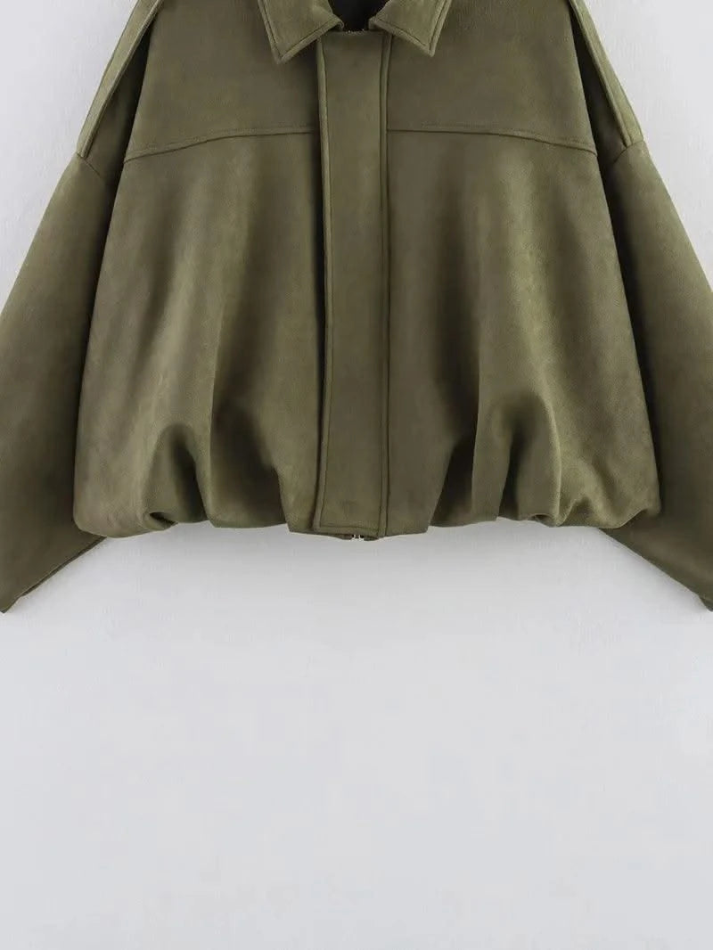 Women's Bomber Jackets Coats Loose Coats Vintage Female Outerwear Chic Tops