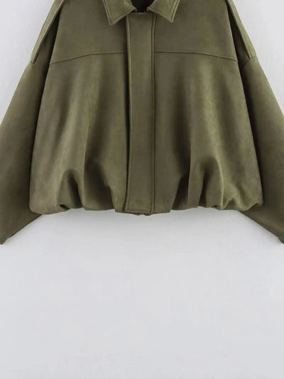 Women's Bomber Jackets Coats Loose Coats Vintage Female Outerwear Chic Tops