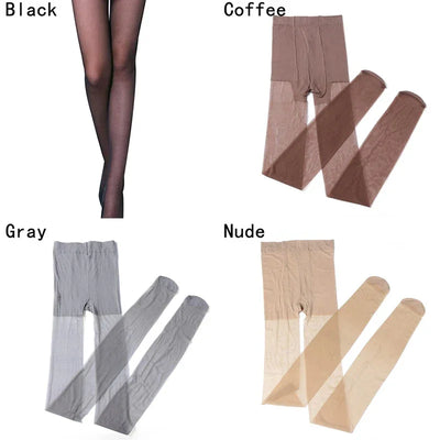 High Elastic Summer Tights Black Nude Gray Stockings Summer Sexy Women Foot Step Sheer Ultra-Thin Pantyhose Skinny Legs Tights