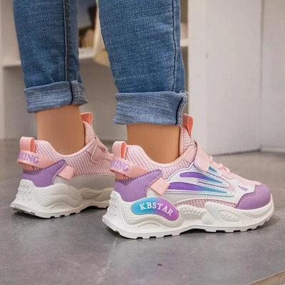 Children's Sports Shoes for Boys Girls Running Sneakers Air Mesh Fashion Classic Boys Casual Shoes Breathable White Blue Pink