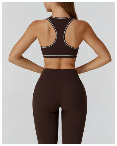 Yoga Bra Women Breathable Sports Bra Anti-Sweat Fitness Shockproof Crop Top Push Up Gym High Strength Workout Underwear