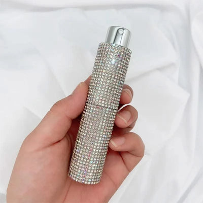 Luxury 10ml Perfume Spray Bottle Bling Rhinestones Refillable Perfume Atomizer Empty Bottle Travel Cosmetic Essential Container