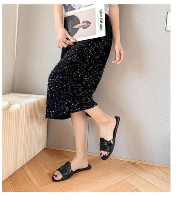 Designer Woman Flat Slippers 2025 Luxury Designer Sandals Casual Bottom Slippers Summer Women Sandals New Shoes for Women