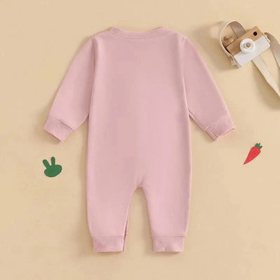 Rabbit  Embroidered Jumpsuit for Infants and Young Children  |Spring Easter | Long Crawling Clothes