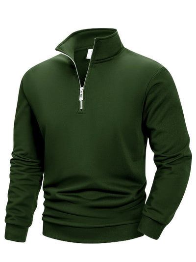 2025 Men Sweatshirts Spring Autumn Pullover Half Zipper Pullover for Male Hoody Outdoor Sweatshit Solid Color Stand Collar S-3XL