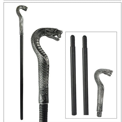 Halloween Cobras Wands Egyptian Staff Scepter Detachable Vintage Royal King Round Handle Cane Party Cosplay Costume Accessory