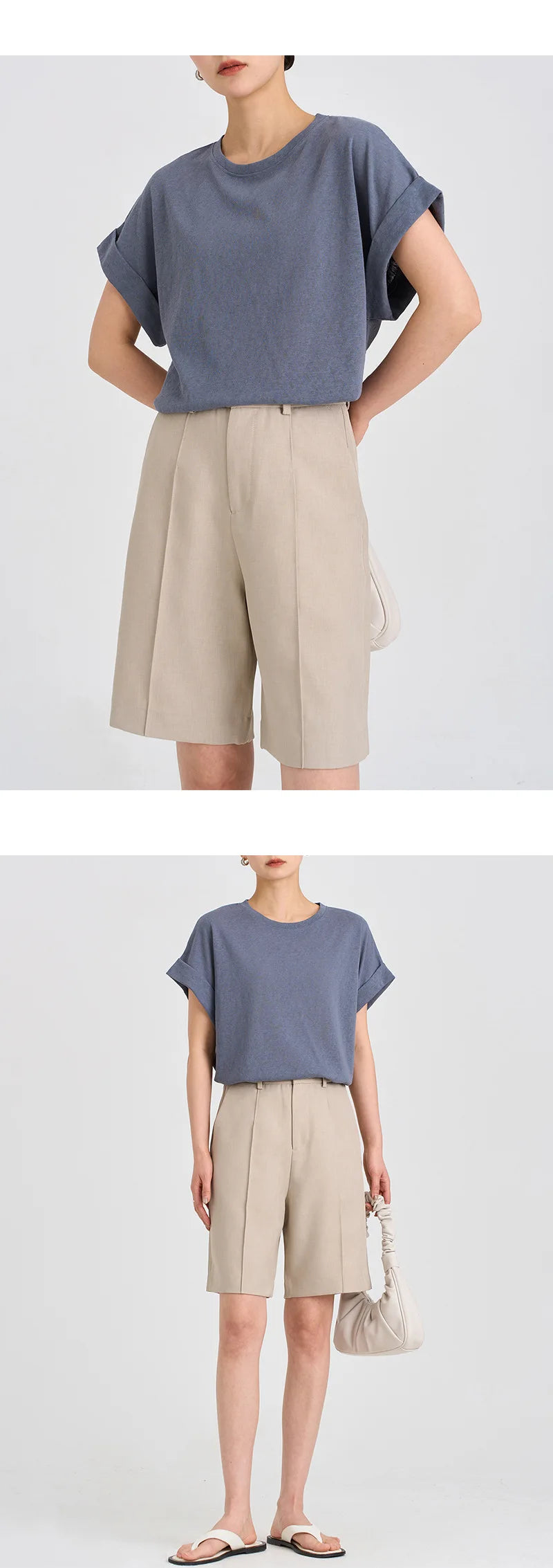 Women T Shirt Short Sleeve Cotton Linen Tops Crew Neck Oversize Dolman Plain Tees Spring Summer