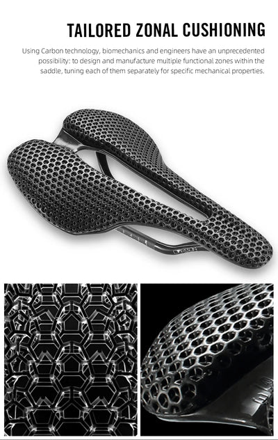 Racing Saddles Bicycle Seat RYET Ultralight 3D Printed Bike Saddle Carbon Saddle Mountain Road MTB Cushion Cycling Seating Parts