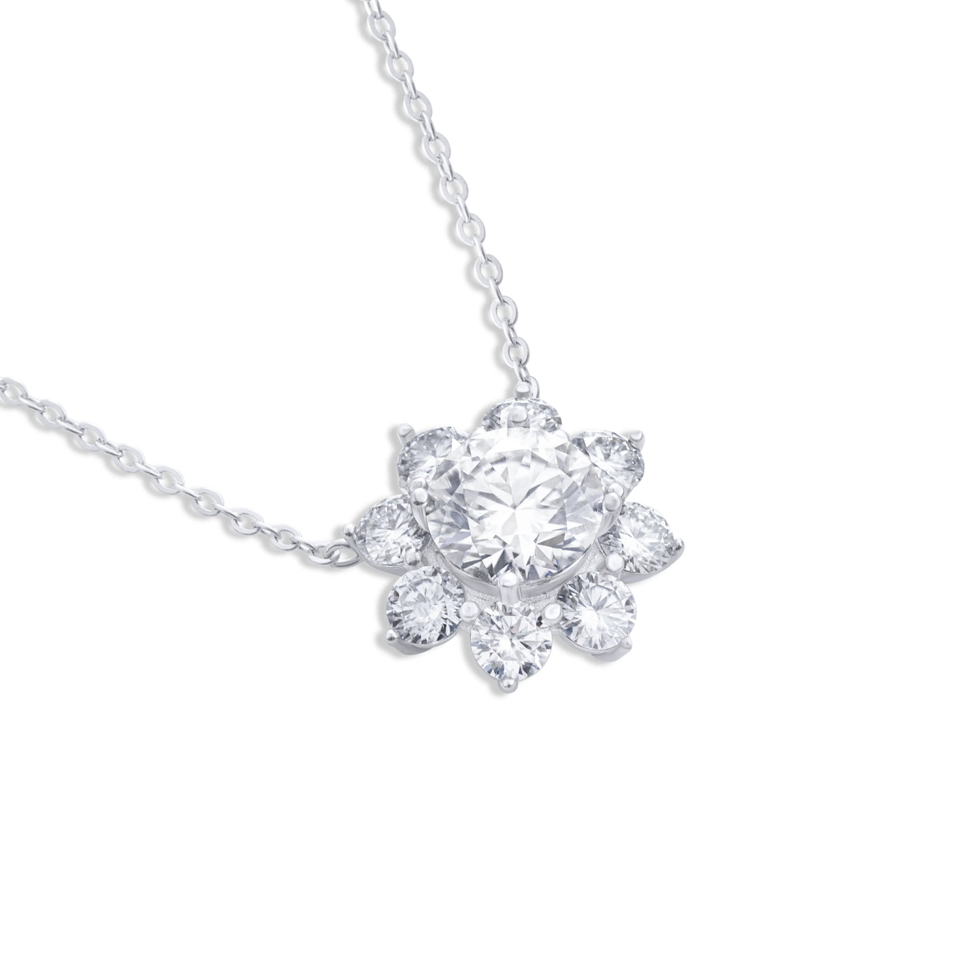 Total 9 carat  Moissanite Solitaire Drop Necklaces Silver Pendant Original Real 925 Silver Chain Jewelry for Women