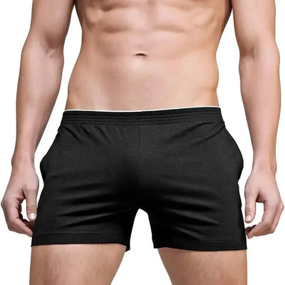 Men's Running Workout Active Shorts Cotton Gym Training Lounge Sleep Bottoms Elastic Waist Casual Pajama Pocket Jogger Home Wear