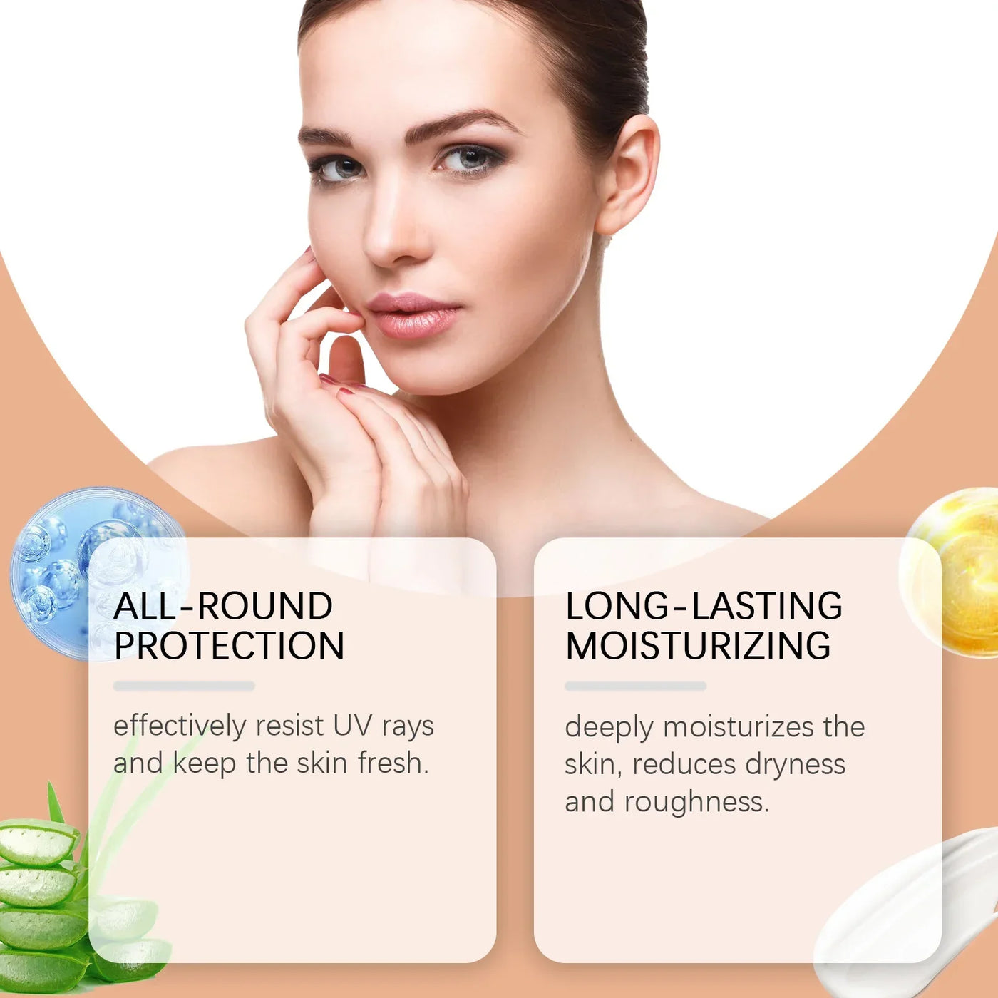 Sunscreen Cream Spf 50+ UV Protective Reduce Dryness Oil Control Anti Oxidant Nourishing High Sun Protection Sun Isolation Cream