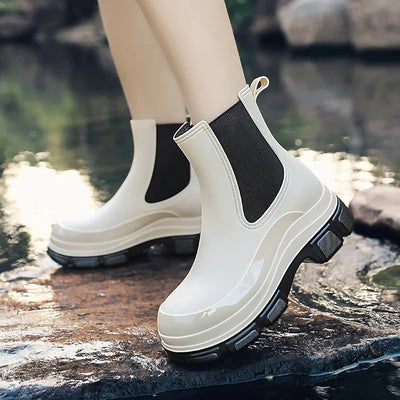 Women's Rain Boots with Flat Heels, Year-round Bestseller Are Casual Waterproof and Anti-slip High-quality EVA Outdoor Boots
