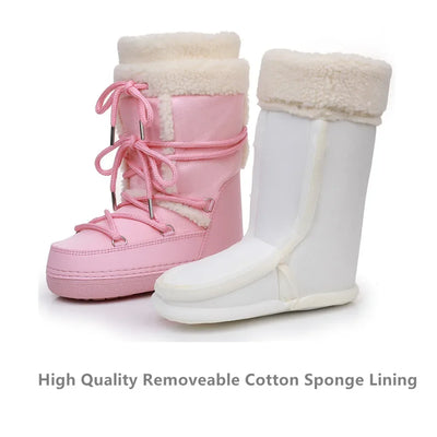 Snow Boots for Women Hairy Fuzzy Fluffy Furry Fur Boots 2025 Winter Boots for Women Waterprrof Pink Black White Fur Snow Boots