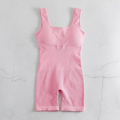 Women's Sleeveless Jumpsuit  Abdomen and Hips Women's Solid Color Sexy Tight-fitting Sports Yoga Jumpsuit  Fitness Clothes