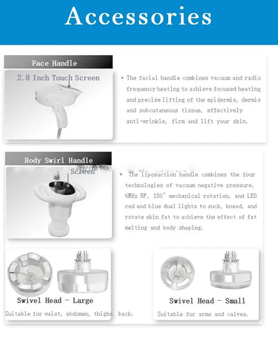 Portable Blood Circulation Face Lifting Weight Loss Body Slim Rotary Negative Pressure RF Inner Ball Roller V-Shaping Machine