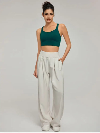 Women pants  Wide Leg High Waist Loose Trousers Summer Casual Yoga Pants  Draping Breathable Gym Lounge Pants Woman clothing