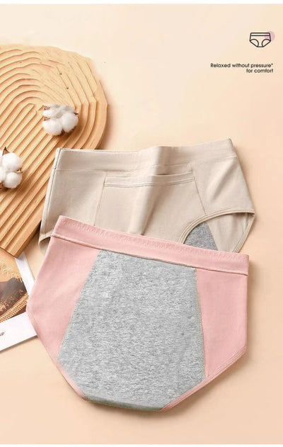 4Pcs Women's Menstrual Panties Physiological Pants Leak Proof Underwear Ladies Period Panty High Waist Cotton Briefs Lingerie