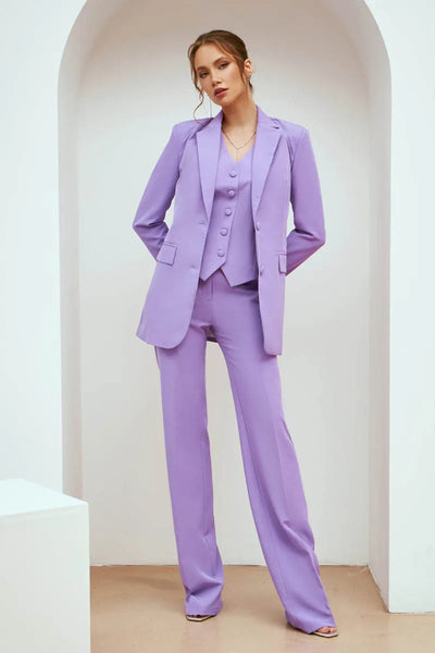 3 Piece Women's Suits Single-Breasted Sets Jacket Leisure Lady Wear Solid Color Pantsuits Business Outfits Customize