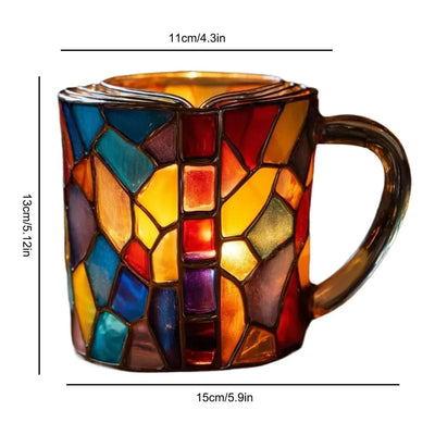 Painted Book Coffee Mug Novelty Drinking Cups Book Stack Coffee Cup Glass Tea Milk Drinking Cup Breakfast Milk Cup Tea Cup