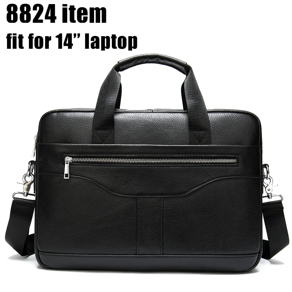 WESTAL Men's Briefcases Men's Bags Genuine Leather Lawyer/Office Bag Laptop Bag Men's Leather Briefcases Bag for Documents