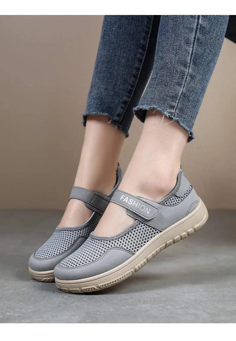 Women's Plus Size Wide Width Sandals Soft Sole Comfortable Mom Shoes Breathable Fabric Spring No Slip Chubby Feet Casual Walking