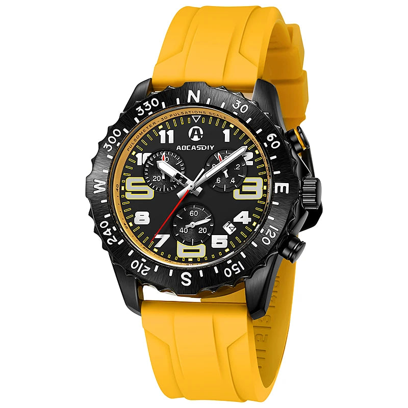 Men’s Watches Top Brand Big Sport Watch Luxury Men Quartz Wrist Watches Chronograph Male Clock Endurance Watch Wristwatches