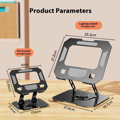 Adjustable Laptop Stand Folding Rotating Desktop Riser Enhanced Cooling Base Tablets Stand Laptop Holder Notebooks Standing Desk