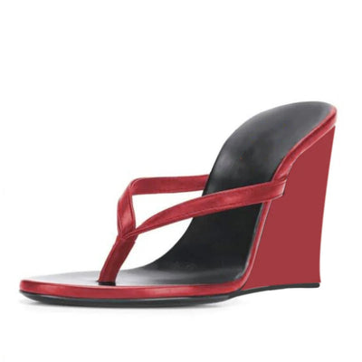 Women’s Summer Spring Wedge Flip Flops Sandals Casual Beach Non-Slip High Heel Slippers Lightweight Comfort Shoes Customized