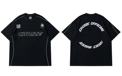 Men's Oversized T-shirt Clothing Alphabet Print Line Short sleeve Hip Hop Casual 2024 Harajuku Street Short Sleeve T-shirt Top