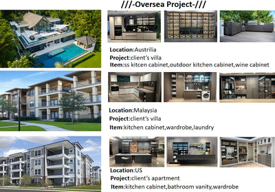 Kitchen Full Set Modern Smart Outdoor Stainless Steel  with Built-in Refrigerator and BBQ Grill for Home and Garden