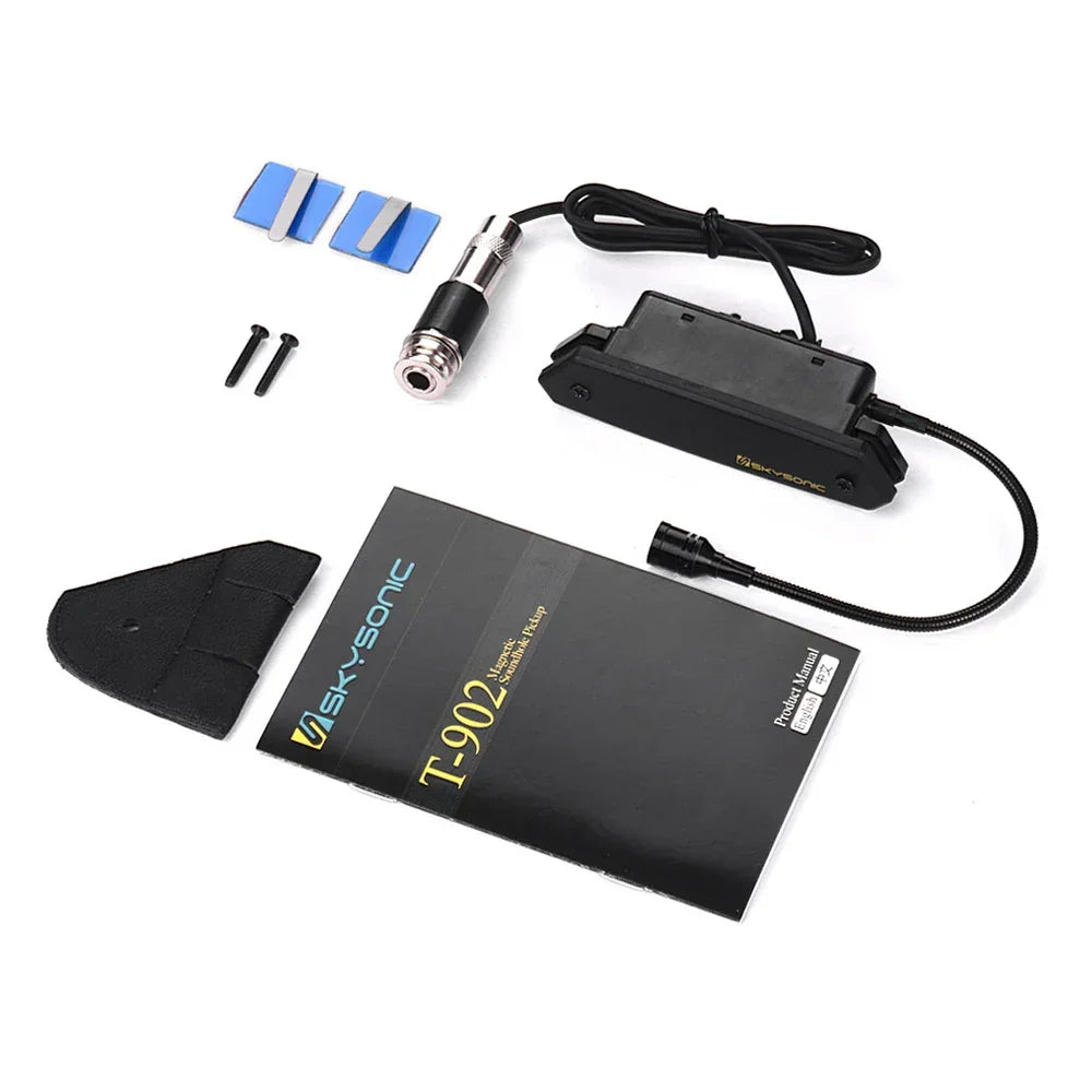 Acoustic Guitar Active Soundhole Pickup Magnetic + Microphone Dual Pickup Systems with Volume Controls for Classic Folk Guitars