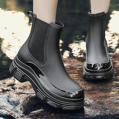 Women's Rain Boots with Flat Heels, Year-round Bestseller Are Casual Waterproof and Anti-slip High-quality EVA Outdoor Boots