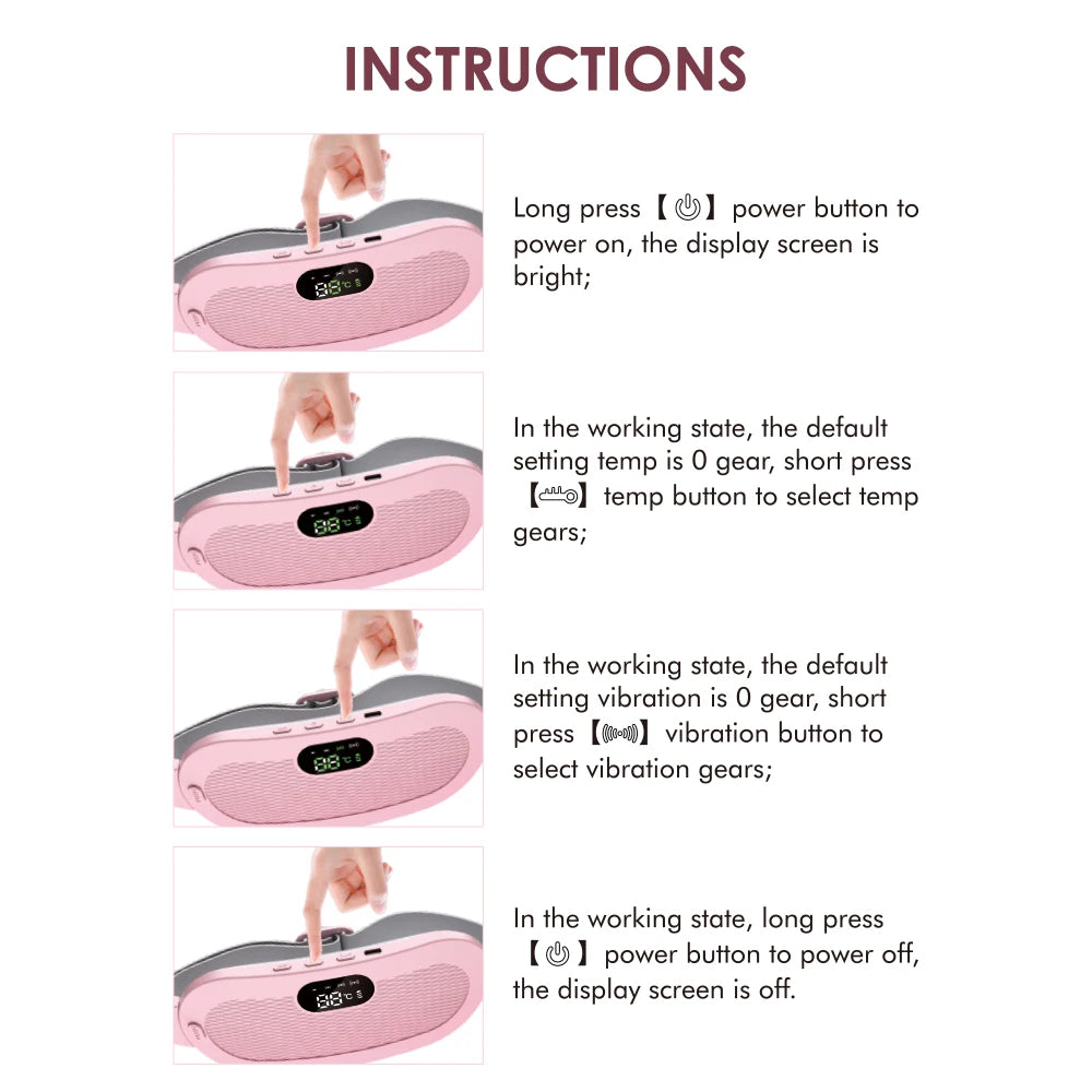 Electric Heating Pad Menstrual Cramp Massager Belt Women Period Care Hot Compress Device Vibration Abdominal Ulter Warmer Belt