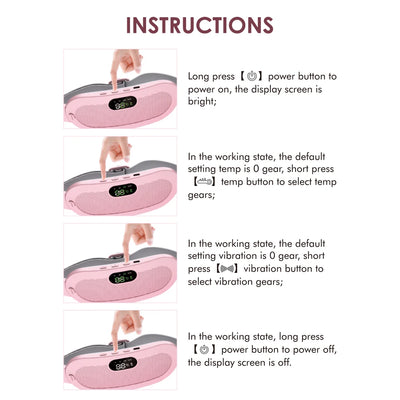Electric Heating Pad Menstrual Cramp Massager Belt Women Period Care Hot Compress Device Vibration Abdominal Ulter Warmer Belt