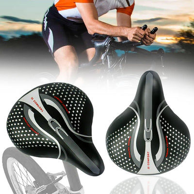 Extra Wide Bike Seat Saddles Comfort Electric Bike Suspension Shock Absorbing MTB Bike Seat Suspension Road Cycling Cushion Pad