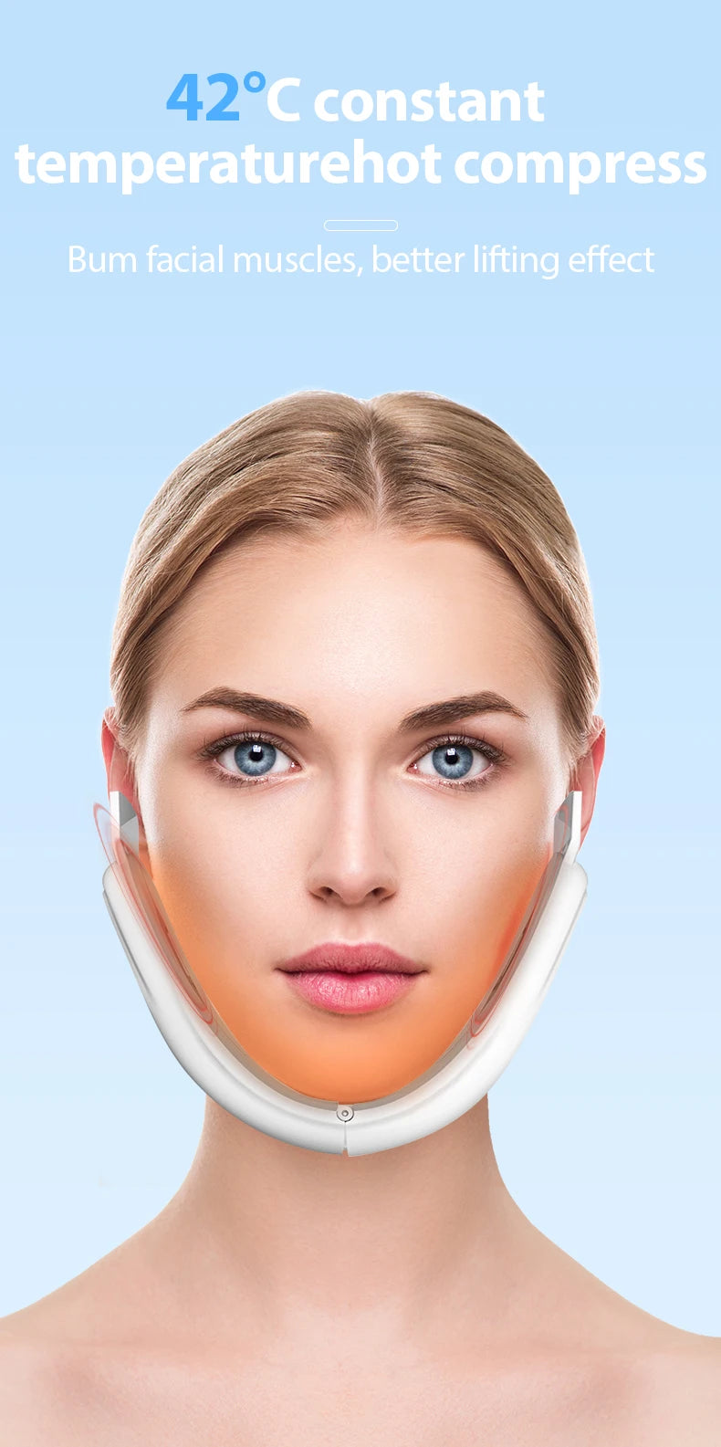Face Lifting Device Red Light Skin Rejuvenation V Face Massager Double Chin Lift Up with Remote Control Facial Beauty Instrument