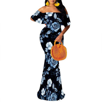 Women's 2025 Summer Trendy Dress Floral Strappy Backless Maxi Dresses Sexy Bodycon Evening Party Long Dress