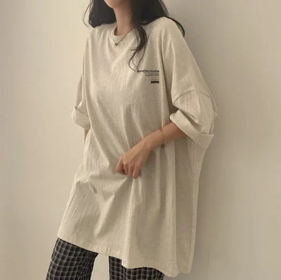 Woman Oversize Half Sleeve T Shirts Summer New Clothes Loose Fitting Cotton T-shirt Women Tops Ropa Mujer Hip Hop Tees Clothing