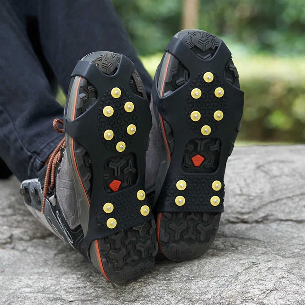 10/5 Teeth Outdoor Snow Mountaineering Cleats Anti-Slip Bundled Crampons Unisex Snow Claw Shoe Covers Walking Hiking Accessories