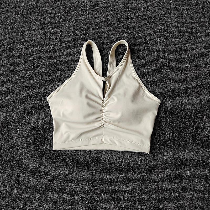 Sports Underwear for Women High-intensity Integrated Cup Shockproof Bra Running Training Suit Fitness Yoga Vest Wear Outside