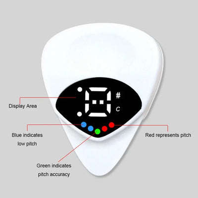2-in-1 Guitar Picks Tuner Tunning For Acoustic Electric Guitar Bass Mandolin Muscial Instrument Accessories Guitar Tuner
